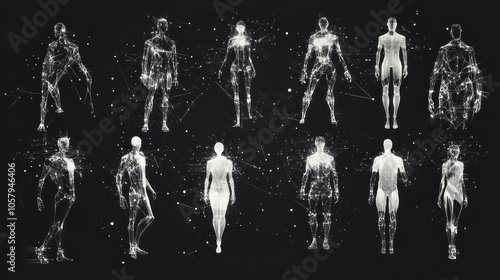 Digital Human Silhouette Art