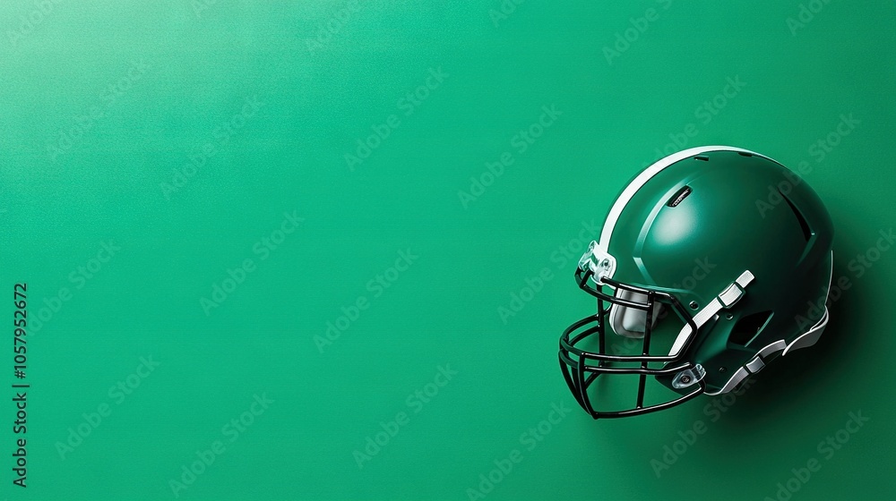 A helmeted face in focus on a green canvas with a transparent outline beneath it A helmeted face in focus on a green canvas with a transparent outline beneath it