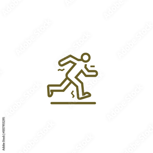 Running person icon symbolizing fitness and athletic activity in motion