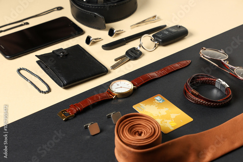 Stylish men's accessories w...