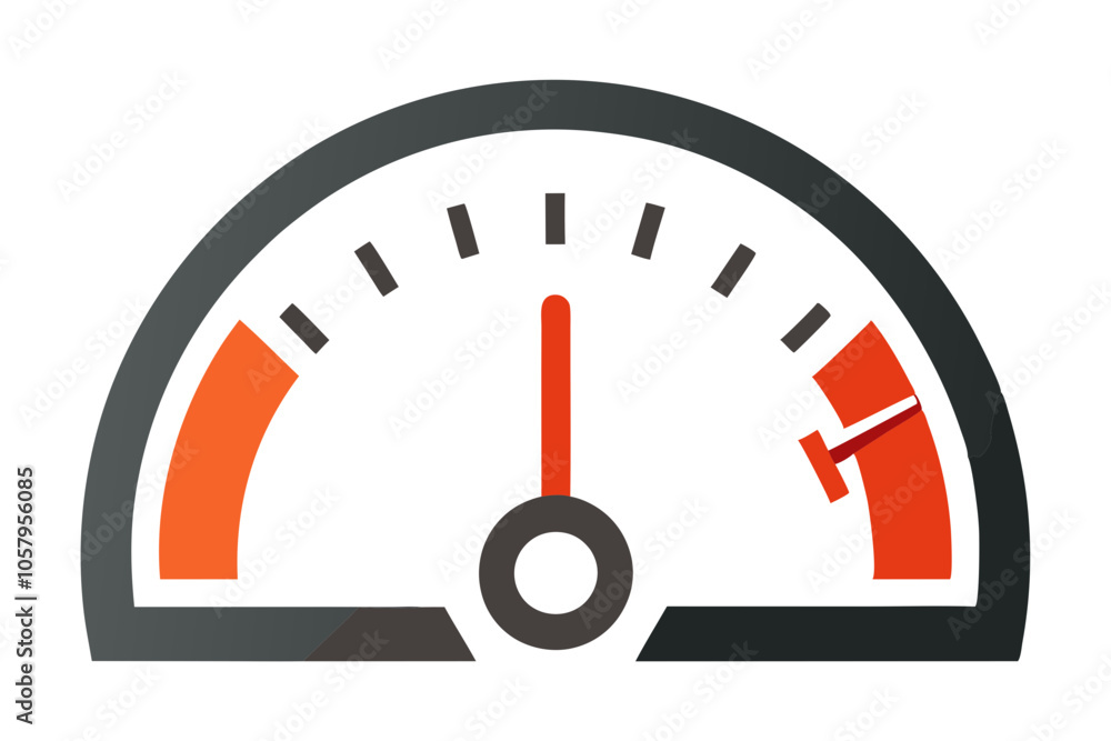 Fuel Gauge Symbol Isolated on White Key Insights for Drivers