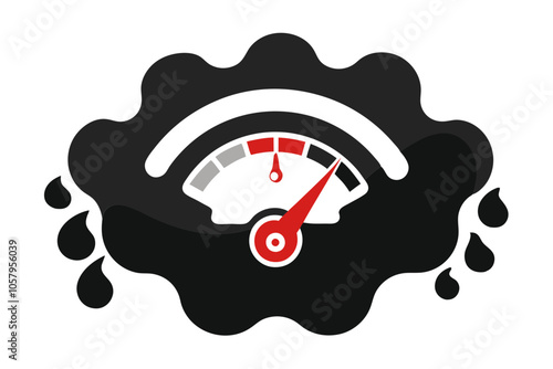 Fuel Gauge Symbol Isolated on White Key Insights for Drivers