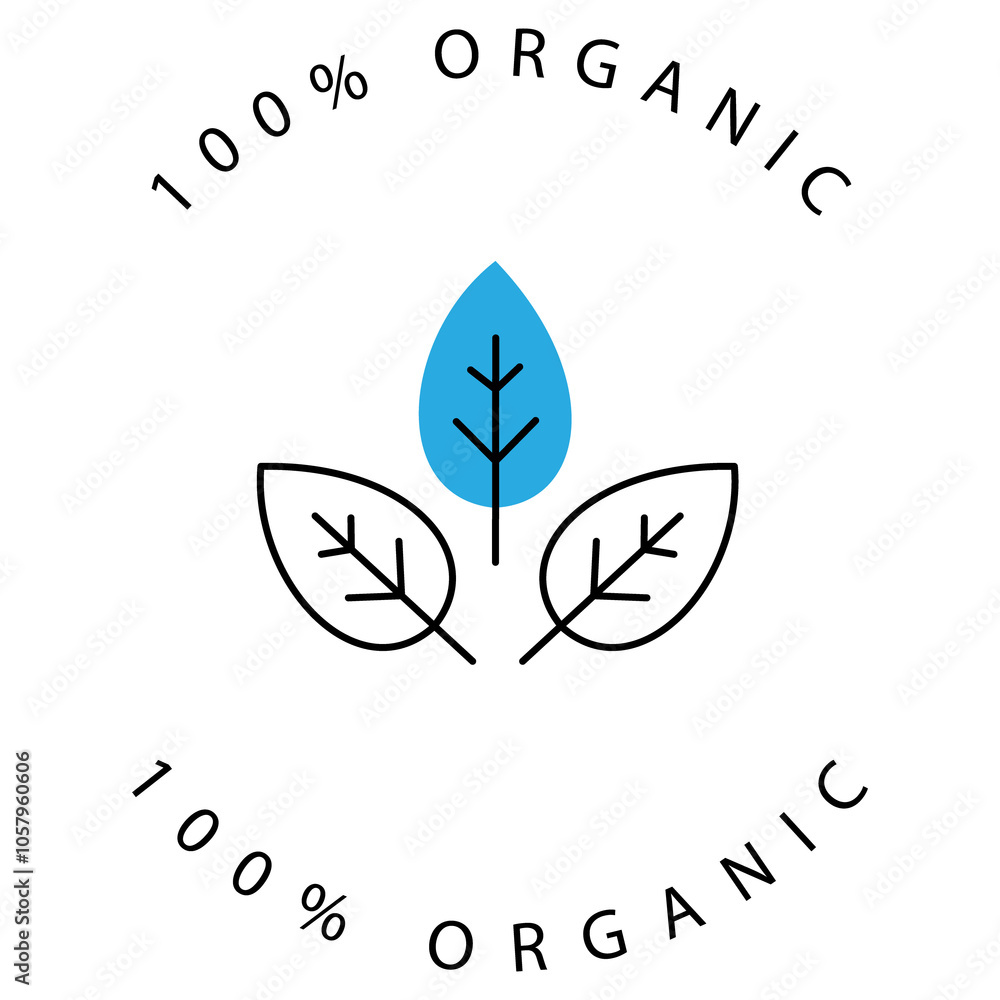 Obraz premium Sustainable Green Organic Leaf Vector Icon Design