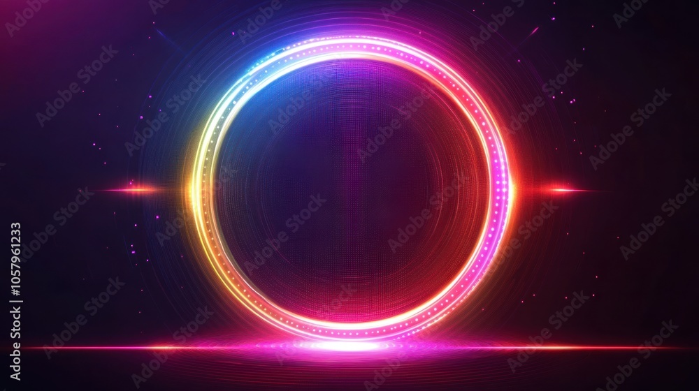 Abstract Neon Circle Glow Abstract Neon Circle Glow