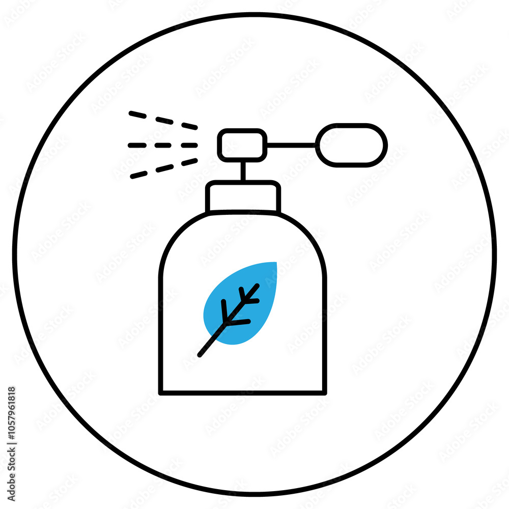 Obraz premium Non-Toxic Natural Perfume Vector Icon Design
