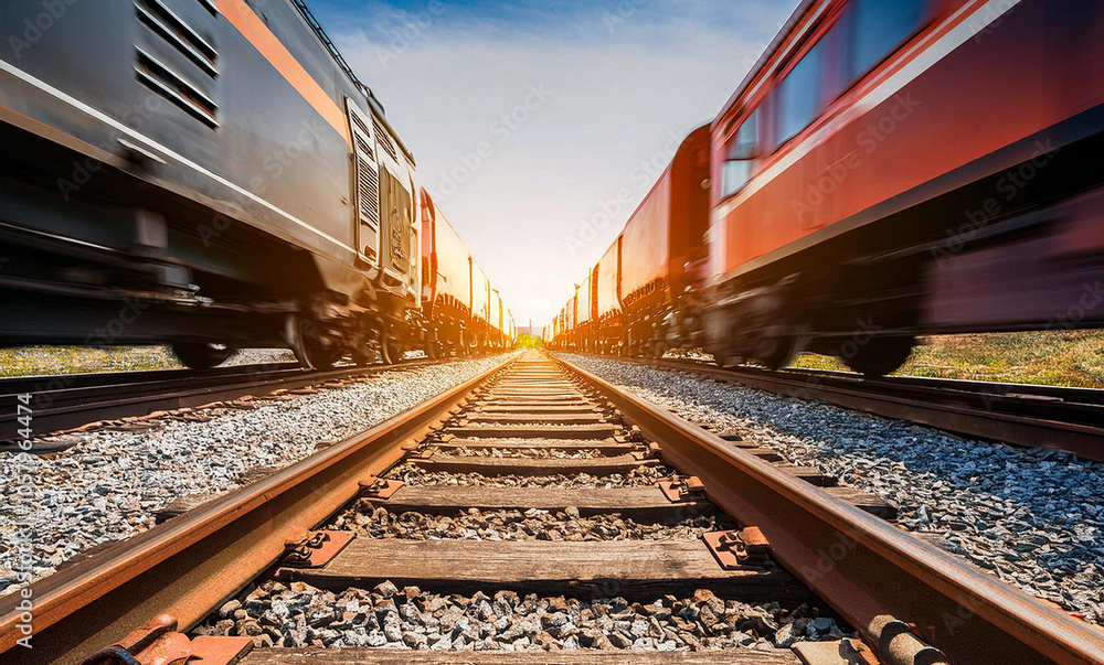 Fototapeta premium train on railway