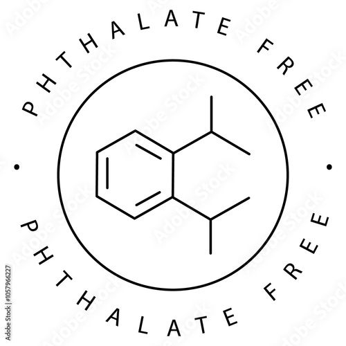 Green Chemistry Molecule Formula for Phthalates Vector Icon Design