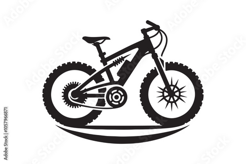 Hybrid Bike Silhouette Vectors - Perfect for Cycling Enthusiasts