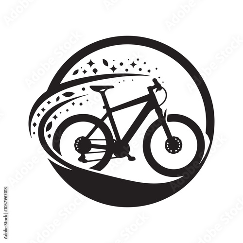 Hybrid Bike Silhouette Vectors - Perfect for Cycling Enthusiasts