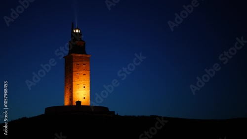 Tower of Hercules, tower and lighthouse in the city of La Coruña in the province of La Coruña. UNESCO World Heritage Site. Galicia. Spain. Europe
