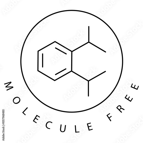 Eco Phthalate-Free Molecular Structure Formula Vector ICon Design photo