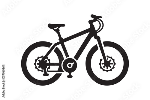 Hybrid Bike Silhouette Vectors - Perfect for Cycling Enthusiasts