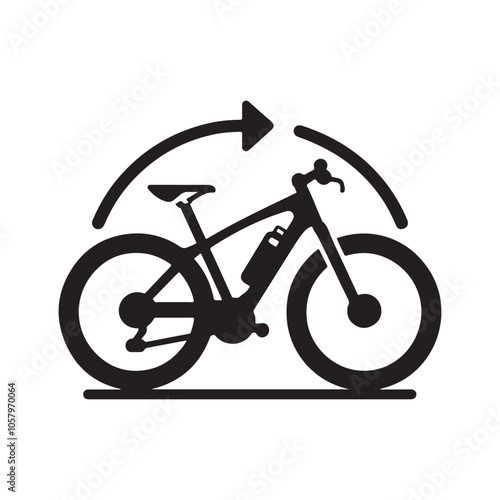 Hybrid Bike Silhouette Vectors - Perfect for Cycling Enthusiasts