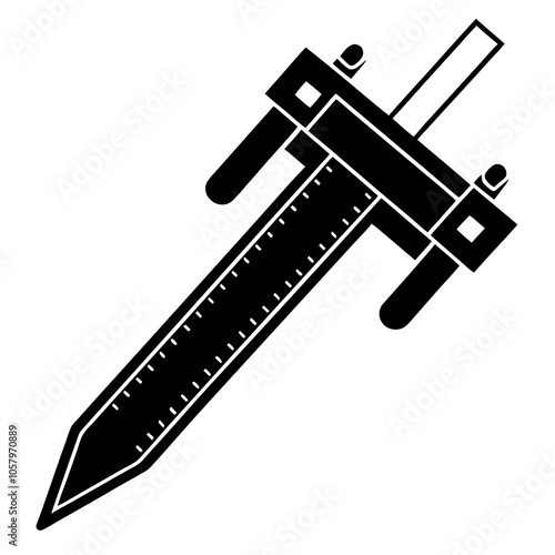 A high-precision digital caliper with a sleek metallic finish, lying flat with clear, easy-to-read measurements on the scale, perfect for engineers in the mechanical and manufacturing fields