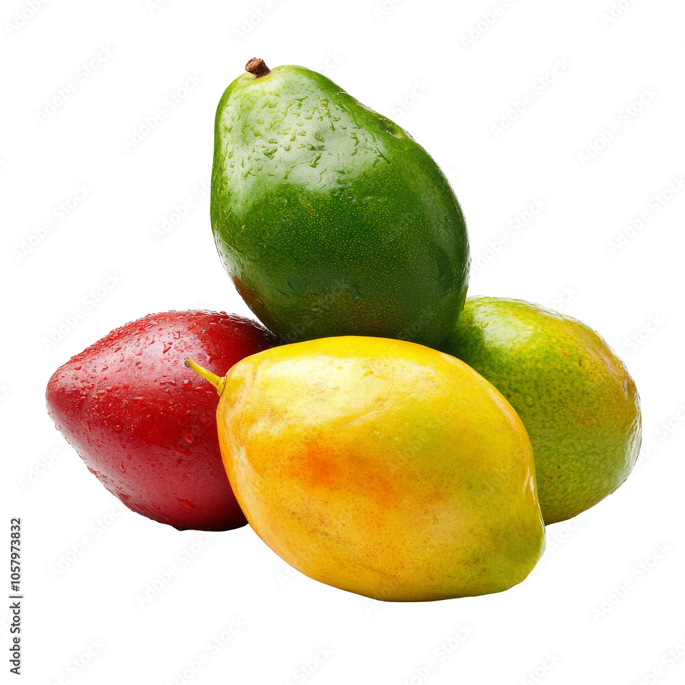 Colorful fresh fruits on white Colorful fresh fruits on white