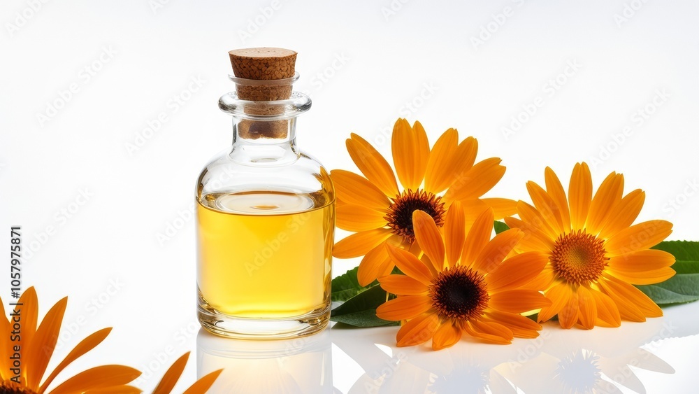 Calendula oil - a soothing oil extracted from marigold flowers, suitable for dry and irritated skin. Calendula oil - a soothing oil extracted from marigold flowers, suitable for dry and irritated skin.