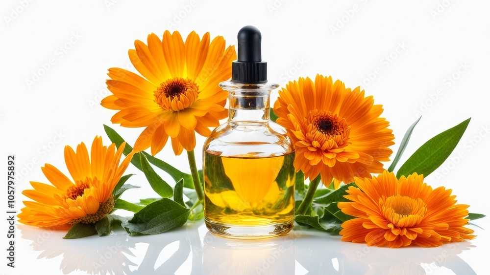 Calendula oil - a soothing oil extracted from marigold flowers, suitable for dry and irritated skin. Calendula oil - a soothing oil extracted from marigold flowers, suitable for dry and irritated skin.