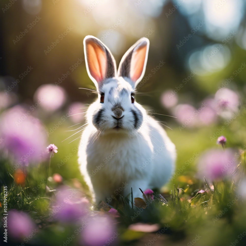 Fototapeta premium Cute Rabbit Closeup