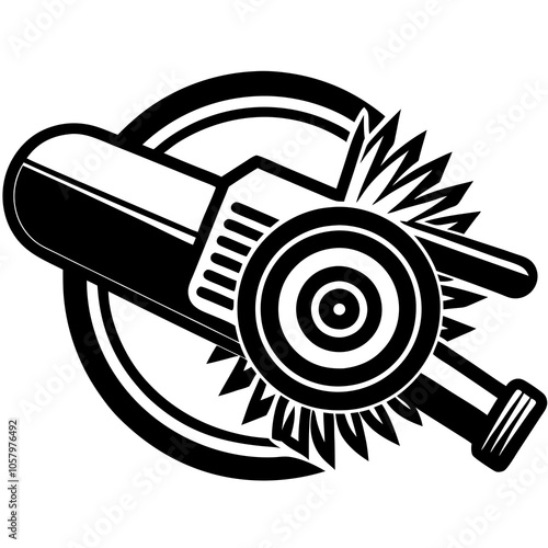 Angle Grinder icon vector art illustration
