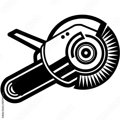 Angle Grinder icon vector art illustration
