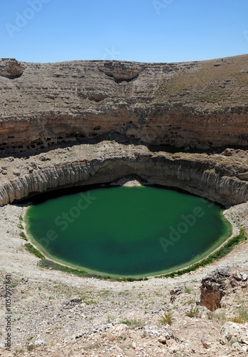 Cirali Sinkhole, located in Karapinar, Konya, Turkey, is one of the largest sinkholes in the country.
 photo