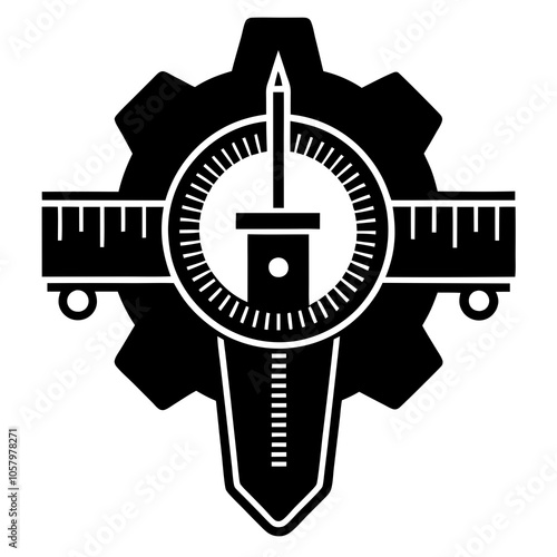 Caliper icon vector art illustration