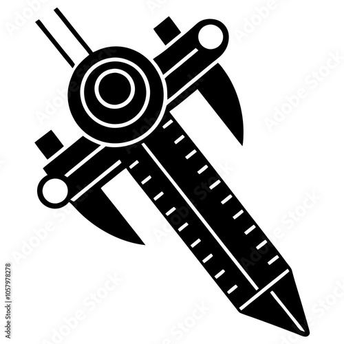 Caliper icon vector art illustration