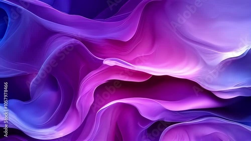 Slowmotion purple and blue wave animation with long waves moving slowly