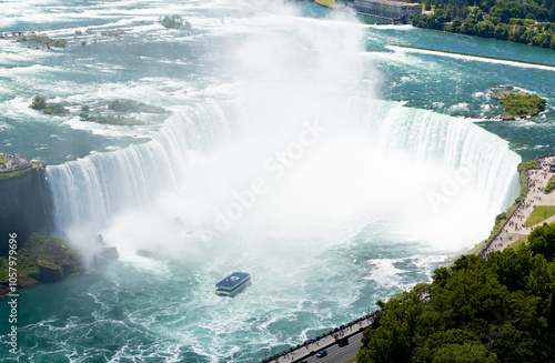 Aerial view of Niagara waterfall in the Summer
