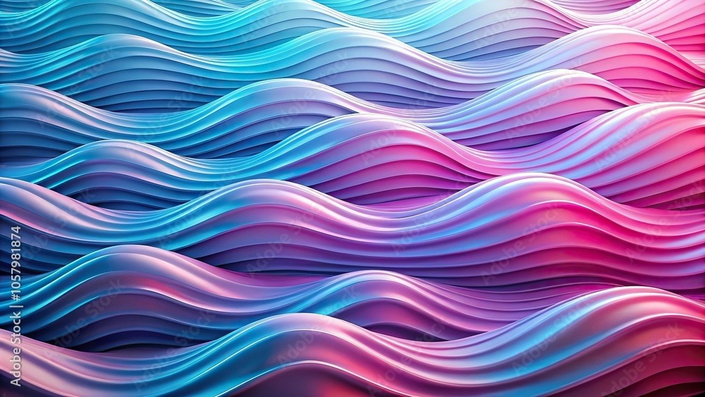 Medium shot abstract minimalist wave patterns in pink and blue Medium shot abstract minimalist wave patterns in pink and blue