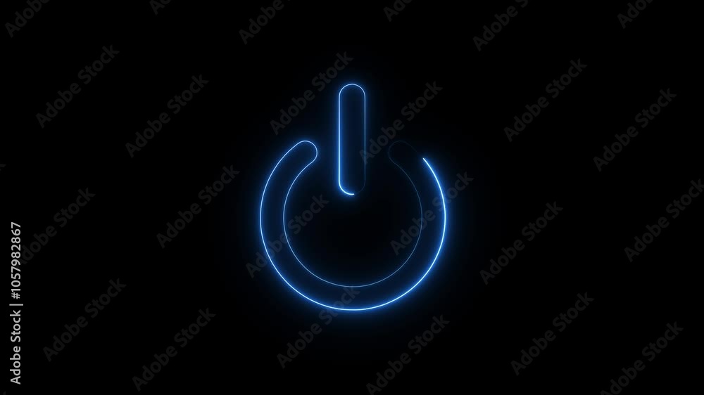 Neon glowing power button icon animated on a black background neon line Power on off button icon isolated on black background. Start sign. 4K animation ,Neon Power Start Button Sign Flicker Neon glowing power button icon animated on a black background neon line Power on off button icon isolated on black background. Start sign. 4K animation ,Neon Power Start Button Sign Flicker