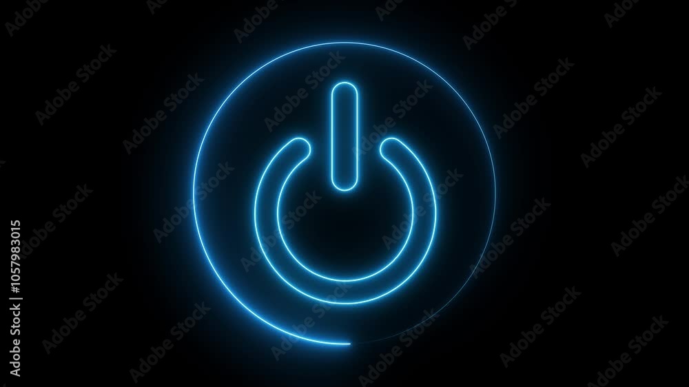 Neon glowing power button icon animated on a black background ,The appearance of neon symbol power off alpha channel Premultiplied Neon Power Start Button Sign Flicker Light Ellipse Symbol 4k video, Neon glowing power button icon animated on a black background ,The appearance of neon symbol power off alpha channel Premultiplied Neon Power Start Button Sign Flicker Light Ellipse Symbol 4k video,