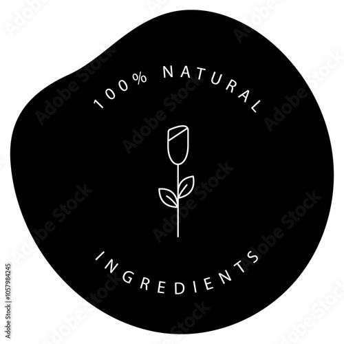 Natural Ingredients Wellness Label VEctor Icon Design photo