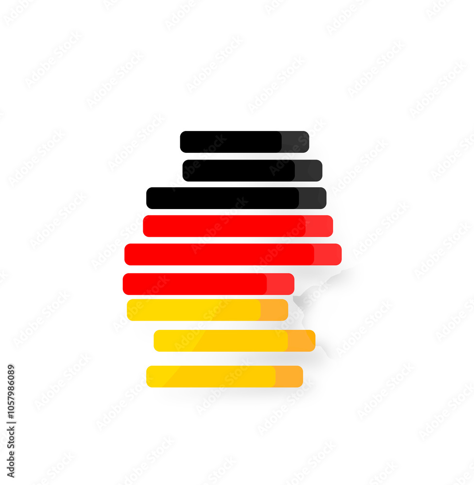 shape of the map of Germany, silhouette outline symbol icon, isolated shape of the map of Germany, silhouette outline symbol icon, isolated