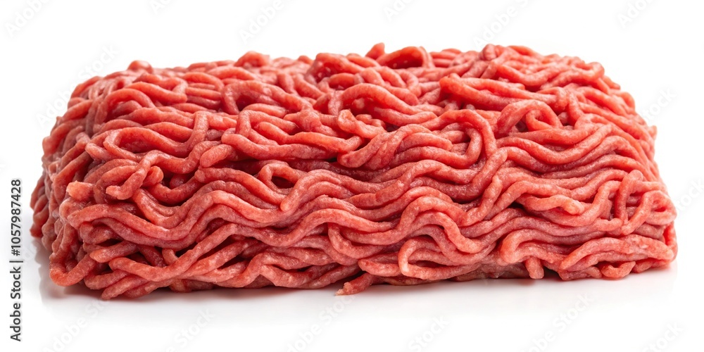 Minced meat isolated on white background silhouette Minced meat isolated on white background silhouette