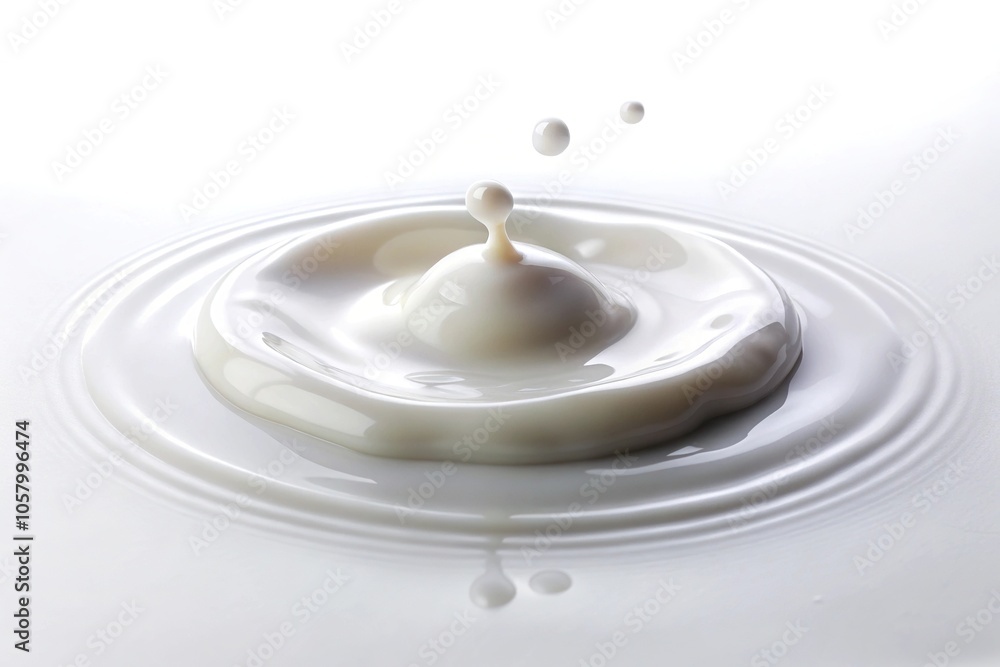 Minimalist spilled yogurt puddle isolated drops of yogurt isolated on white background Minimalist spilled yogurt puddle isolated drops of yogurt isolated on white background