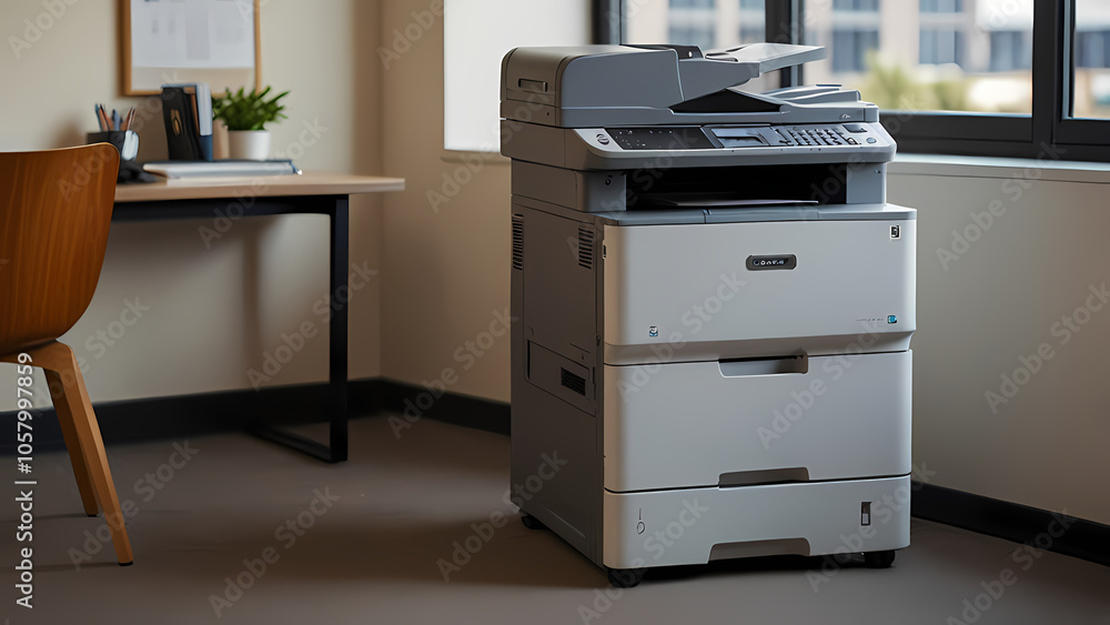 A photocopier Machine in an office room A photocopier Machine in an office room