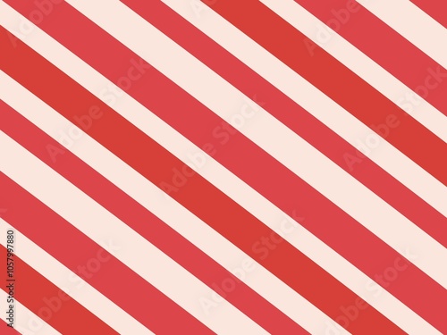 Wallpaper Mural A simple, abstract background features a repeating pattern of red and white diagonal stripes, creating a classic and festive design. Torontodigital.ca