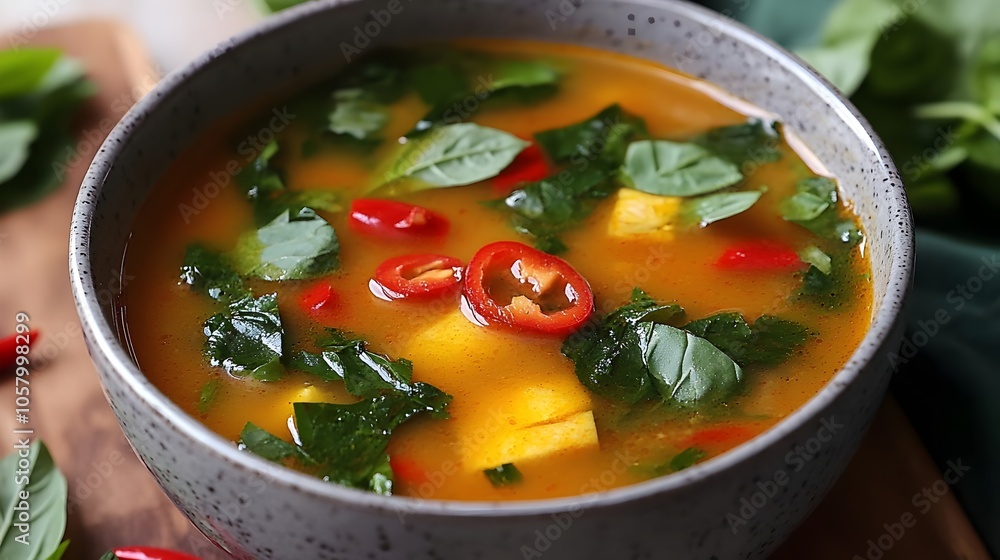 Maju Krueng Sour Tamarind Soup with Fresh Herbs and Chilis (Cambodian Cuisine) Maju Krueng Sour Tamarind Soup with Fresh Herbs and Chilis (Cambodian Cuisine)