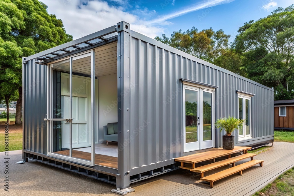 Obraz premium Modern living in a shipping container