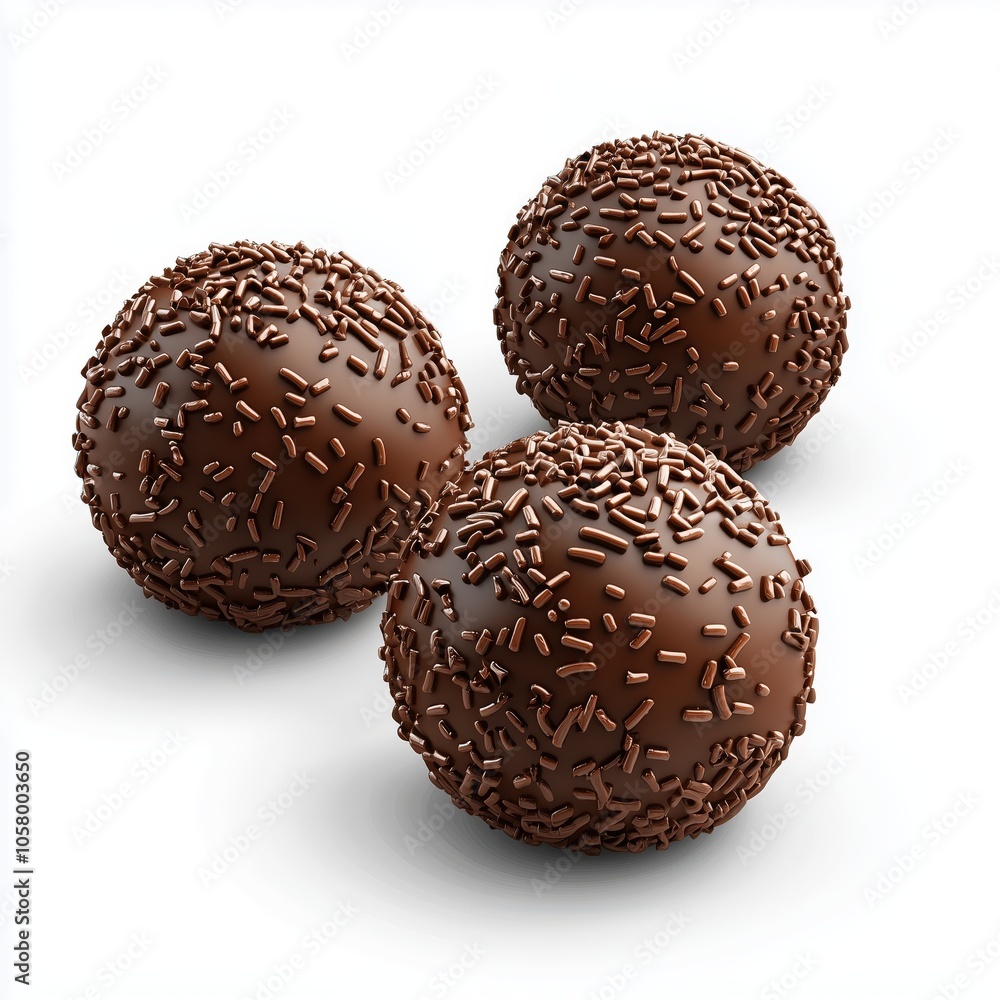 Three Chocolate Truffles with Sprinkles Close-Up
Three Chocolate Truffles with Sprinkles Close-Up