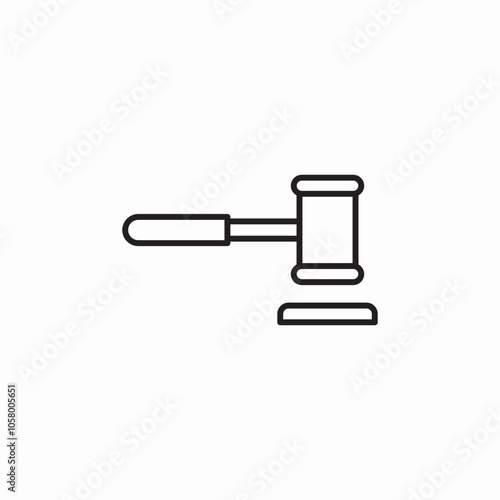 auction bid sold hammer icon sign vector