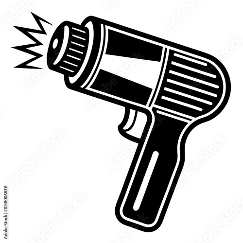 Heat Gun icon vector art illustration