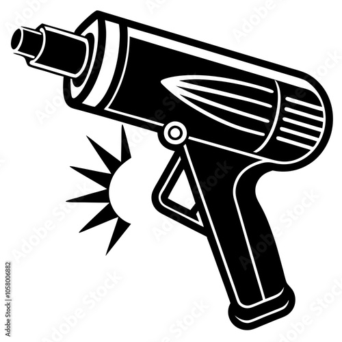 Heat Gun icon vector art illustration