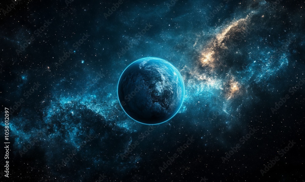 Deep space beauty. Planet orbit. Deep space beauty. Planet orbit.