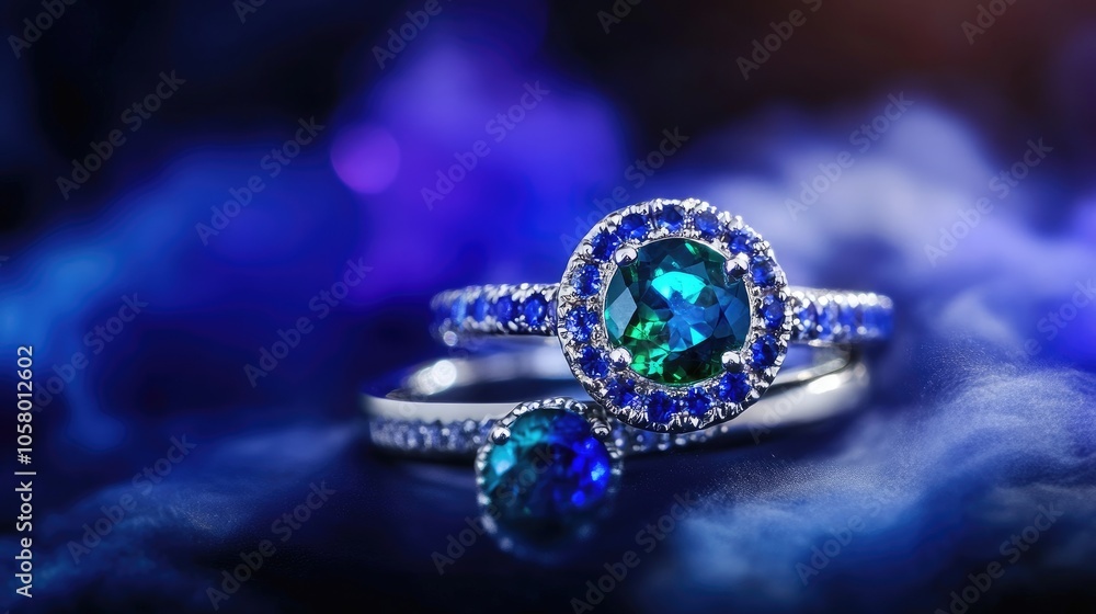 Stunning Blue Gemstone Ring in Elegant Setting Stunning Blue Gemstone Ring in Elegant Setting