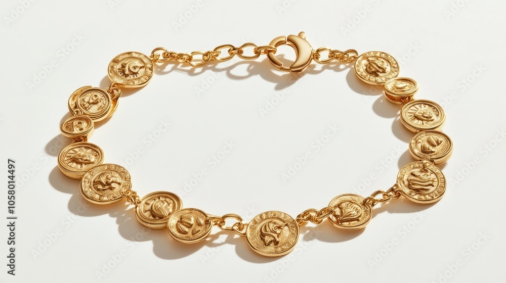 Obraz premium Elegant Gold Coin Bracelet Design