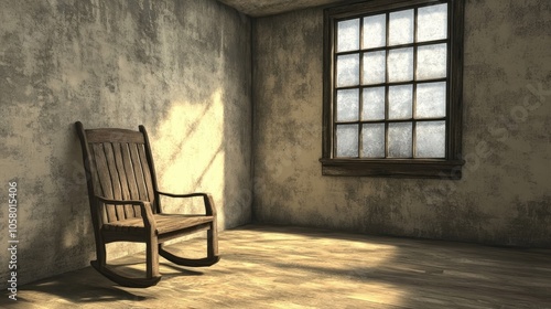 Peaceful Rocking Chair in Sunlit Room