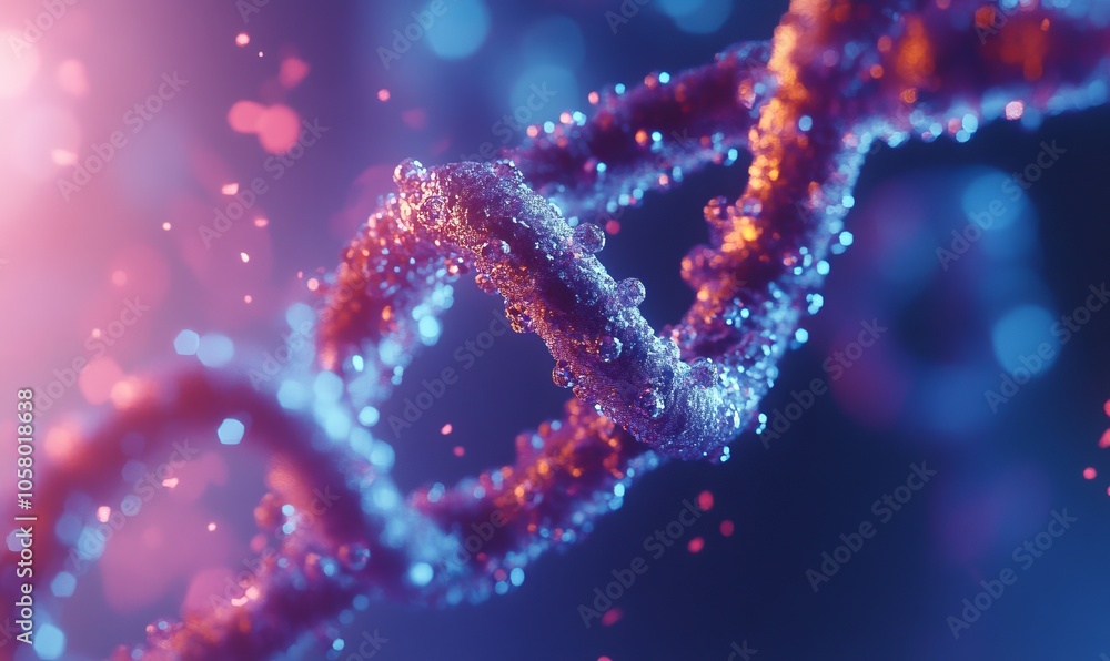 Chromosome molecular structure biotechnology close-up image Chromosome molecular structure biotechnology close-up image