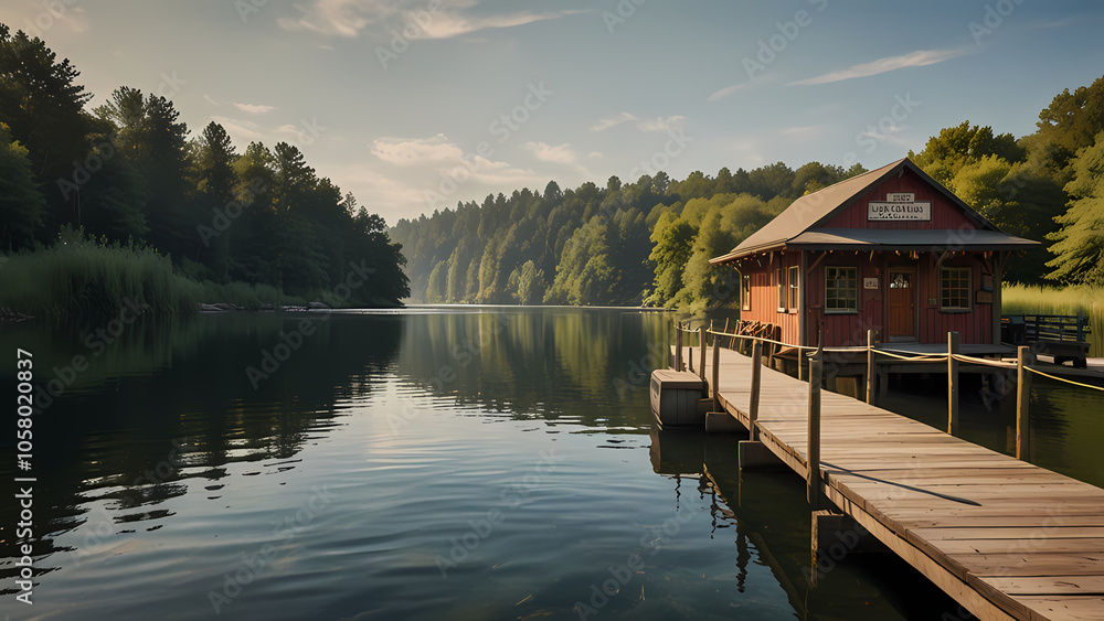 Fototapeta premium Public Fishing Area Environment